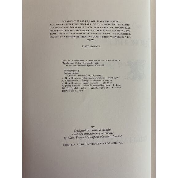 1983 The Last Lion Winston Spencer Churchill 1874-1832 by William Manchester - Picture 6 of 7